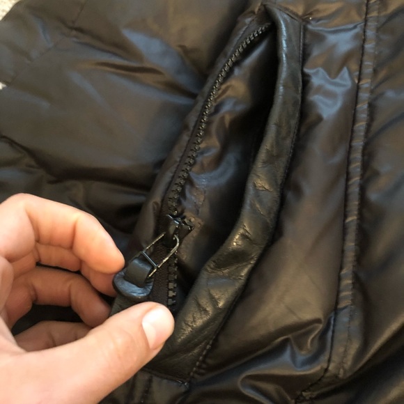 Atelier Noir Black Down Jacket with Faux Fur - Picture 3 of 8